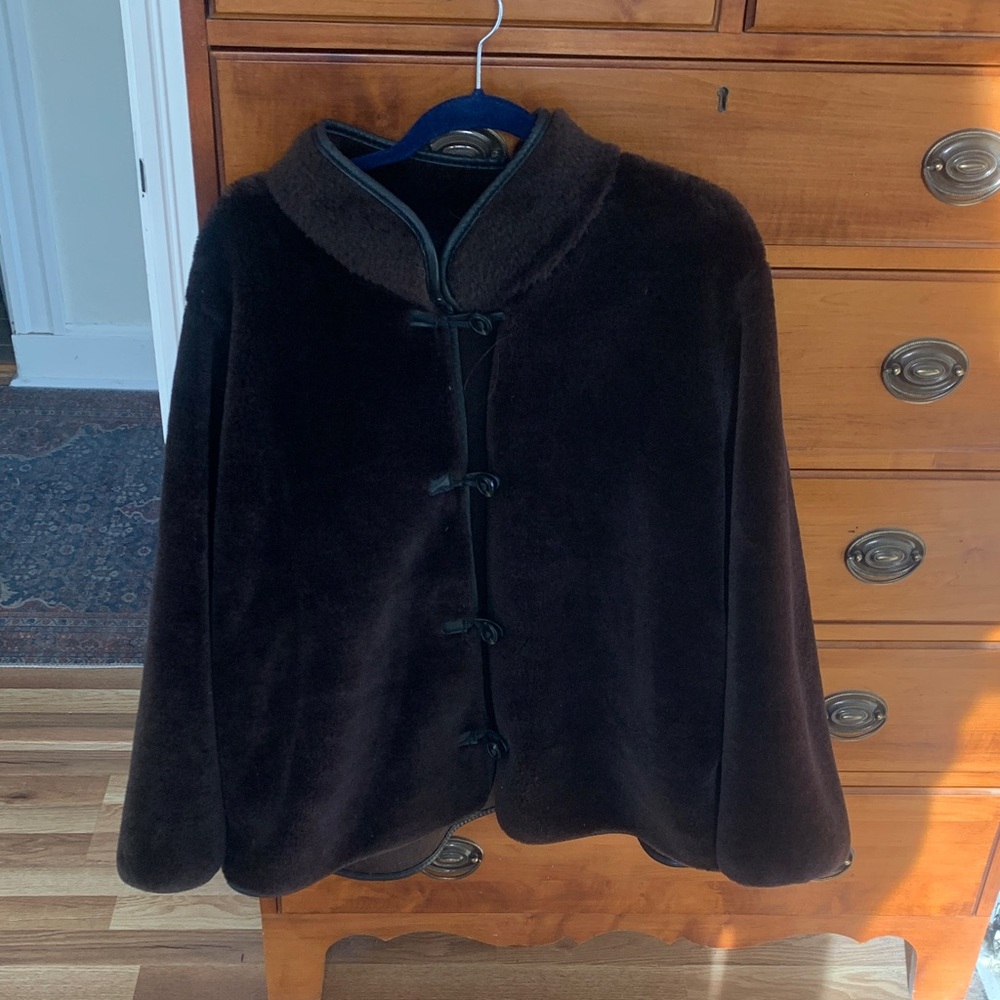 Elegant Brown Faux Fur Women's Coat